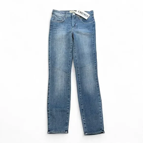 L'Agence Jeans Womens 23 Blue Margot High Rise Skinny StretchDenim USA‎ NWT